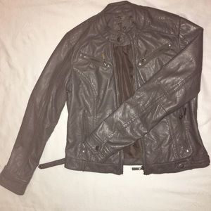 Gray Pleather Jacket